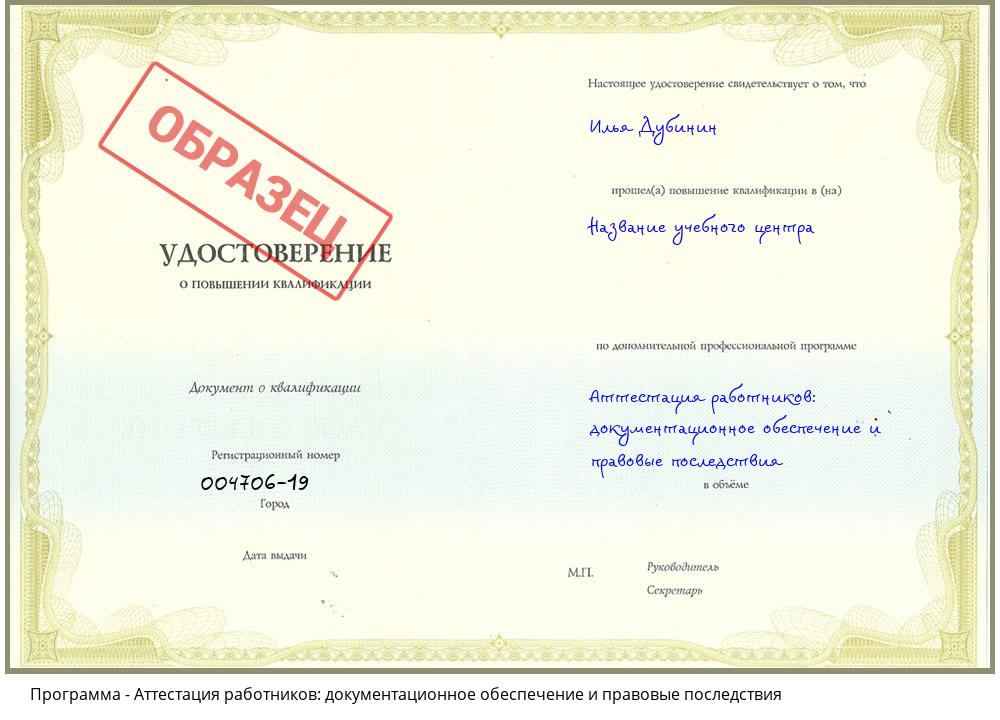 Аттестация работников: документационное обеспечение и правовые последствия Муравленко