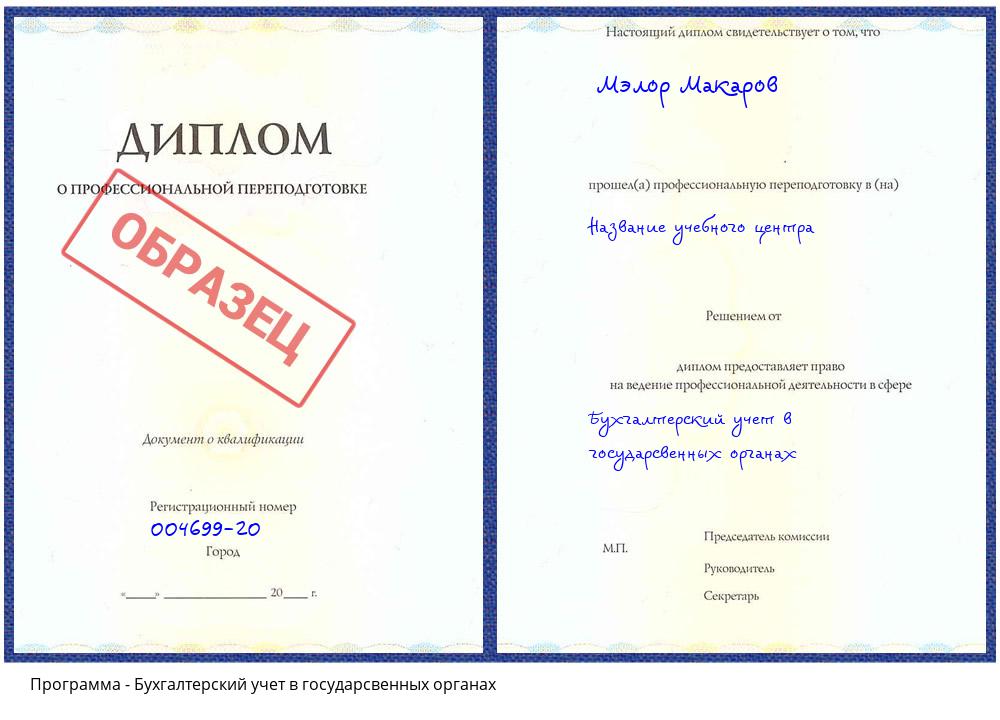 Бухгалтерский учет в государсвенных органах Муравленко